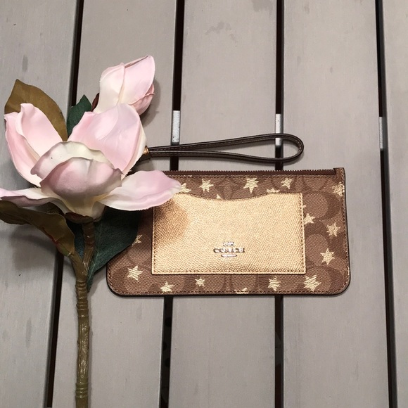 Coach Handbags - COACH Wristlet/wallet Coach Logo Leather